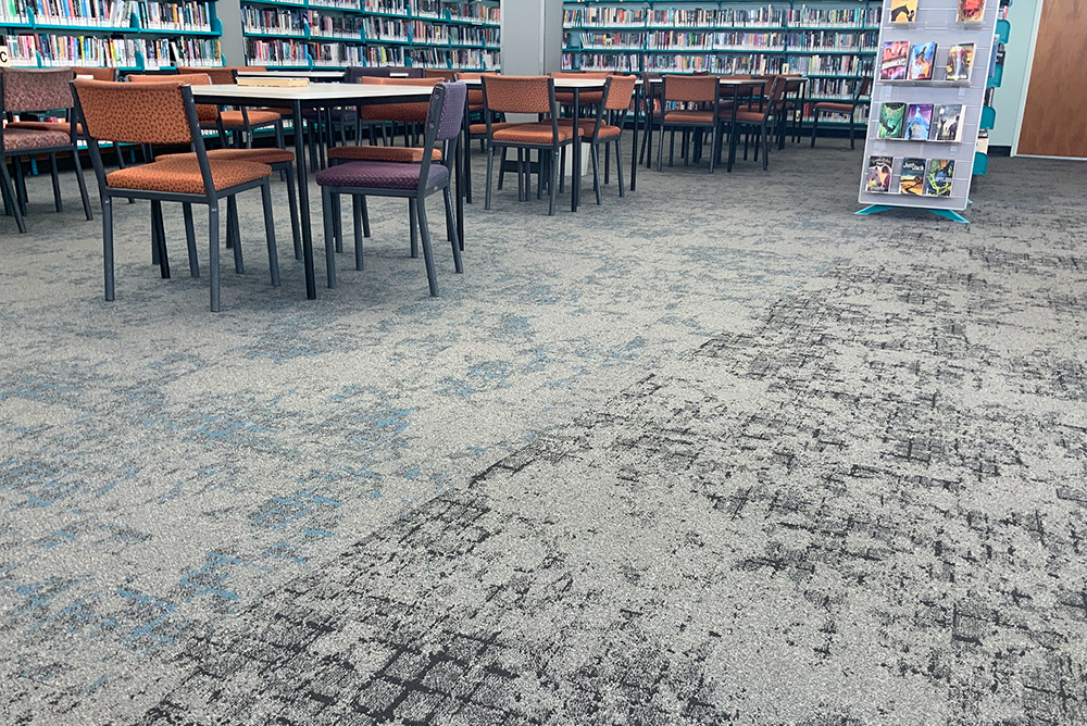Lynfield College Library Education Grid Carpet Tiles web 2